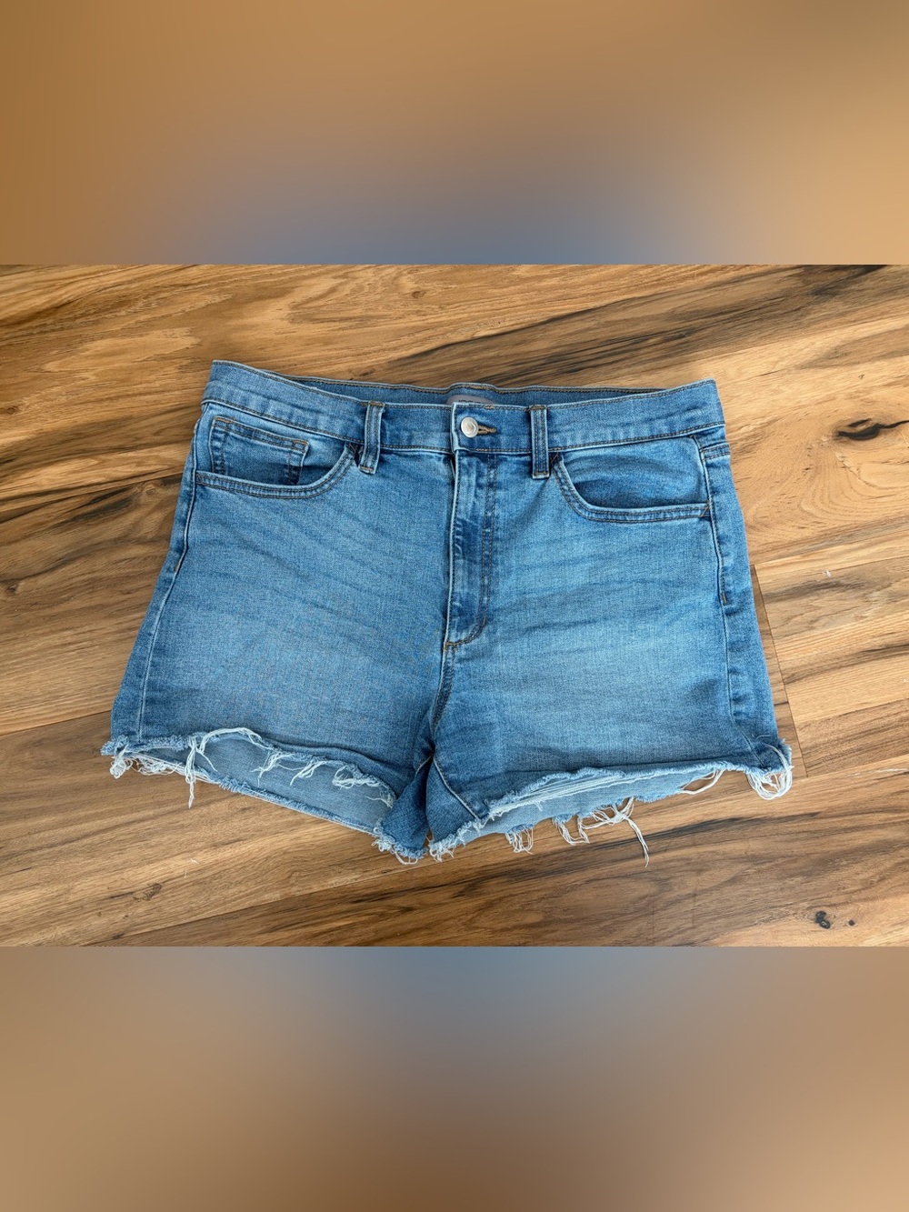 Joe’s Jeans Size 30 Stretch Distressed Raw Hem Denim Shorts